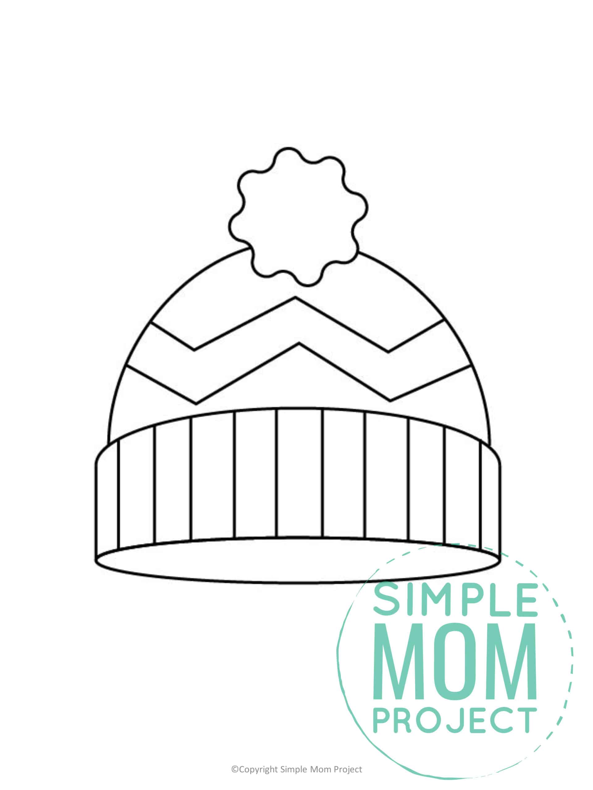 free printable snow hat template for kids – easy, fun, and perfect